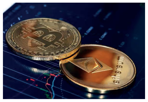 Bitcoin- og Ethereum-mynter