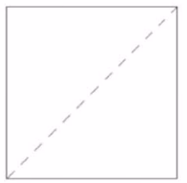 Kvadrat med stiplet diagonal