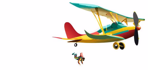 Fallskjermhopper som har hoppet ut av et fly