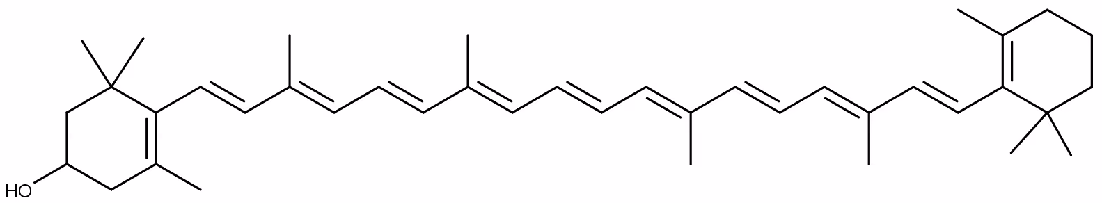 Skjelettformel for kryptoxantin