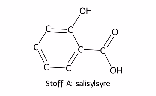 Strukturformel for salisylsyre