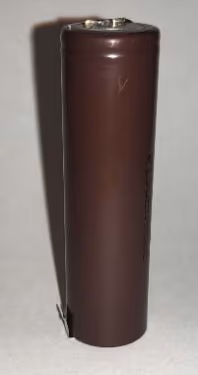 Foto av et sylindrisk Li-ion-batteri