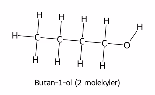 Strukturformel for butan-1-ol
