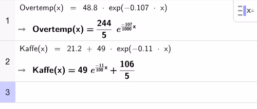GeoGebra CAS – modellutledning