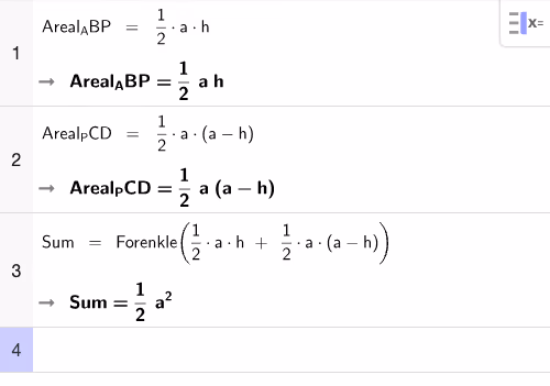 Utregning i GeoGebra CAS