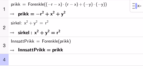 Prikkprodukt forenklet med CAS
