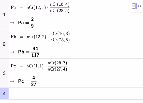 GeoGebra CAS-utregning