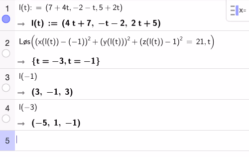 Løsning i GeoGebra CAS