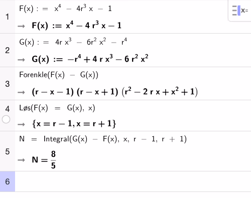 CAS-utregning for N