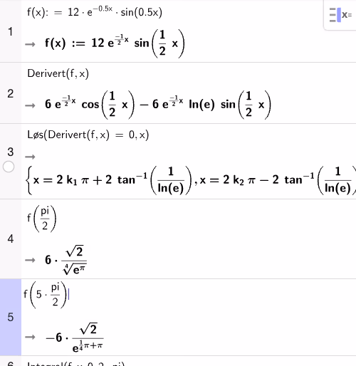 CAS: f(pi/2) og f(5pi/2)