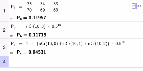 Utregning i GeoGebra CAS