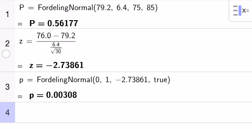 GeoGebra CAS-utregning