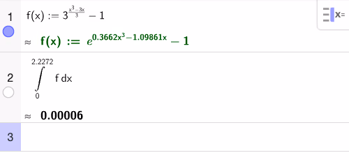 GeoGebra CAS – integralbetingelse